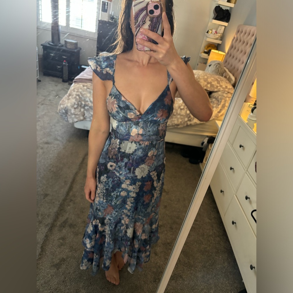 WORN ONCE - HUTCH for Anthropologie Ruffle Floral Maxi Dress - Picture 3 of 9